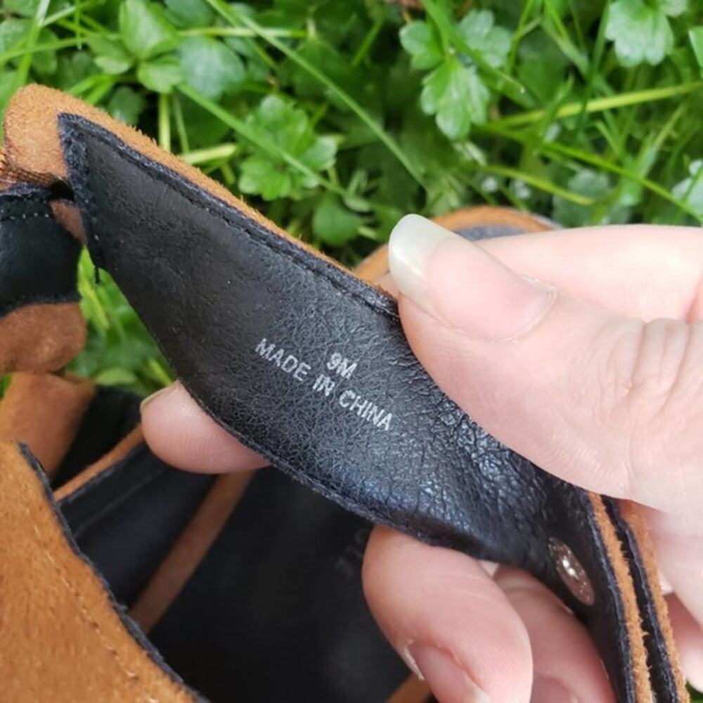 American Eagle Harness Mules Camel 9 Open Back - Picture 4 of 8